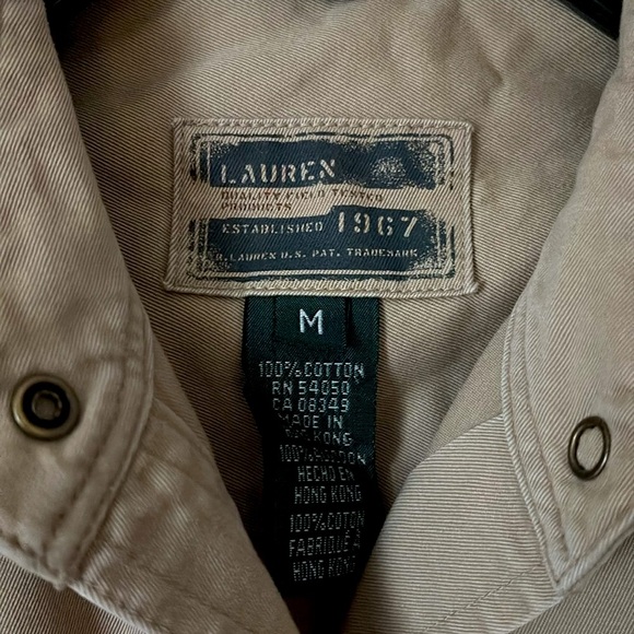 Women’s Vintage Ralph Lauren Fishing Safari Utility Vest Tan Khaki Medium - Picture 3 of 4